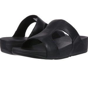 FitFlop Women's H-bar Shimmerlizard Slide Sandal